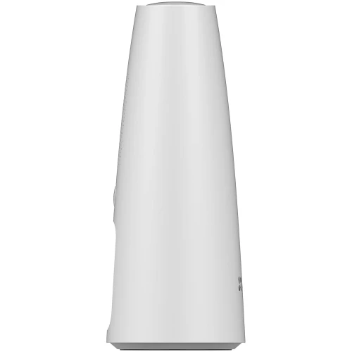 Biały, cylindryczny element monitoringu z gładką powierzchnią i subtelnymi otworami wentylacyjnymi po bokach. Urządzenie ma minimalistyczny design i jest przeznaczone do systemów monitoringu.