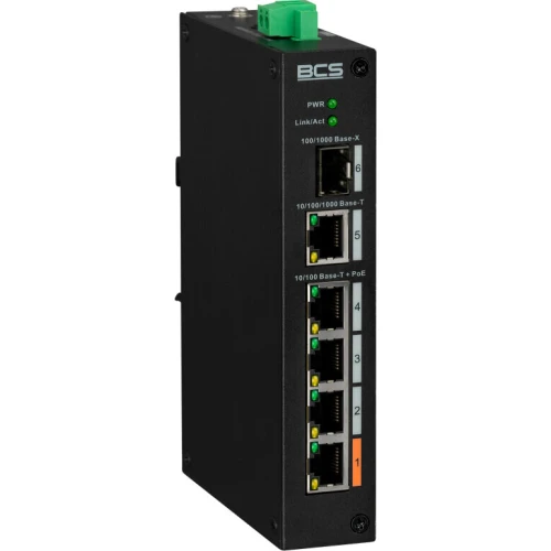 5 portos kezelhetetlen switch (PoE) BCS-L-SP0401G-1SFP(2)