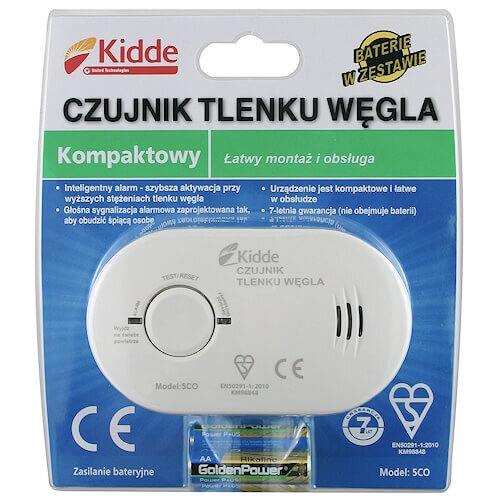 Czujnik czadu tlenku węgla Kidde 5CO