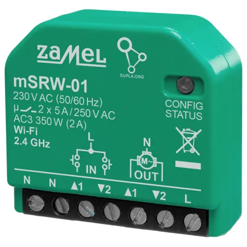 INTELIGENTNY STEROWNIK ROLET M/SRW-01 Wi-Fi 230V AC ZAMEL