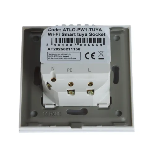 Inteligentne gniazdo elektryczne  ATLO-PW1-TUYA Wi-Fi, Tuya Smart ATLO