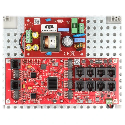 ATTE IP-8-20-L2 8 portos POE switch
