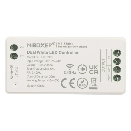 LED világításvezérlő LED-W-WC/RF2 2.4 GHz, CCT 12... 24V DC MiBOXER / Mi-Light