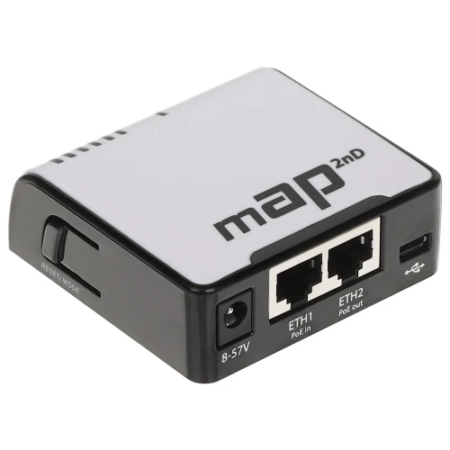 MAP-2ND mAP hozzáférési pont, 2.4GHz 300Mb/s MIKROTIK