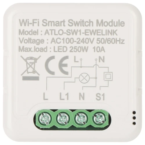ATLO-SW1-EWELINK Okos LED világításvezérlő, Wi-Fi, eWeLink