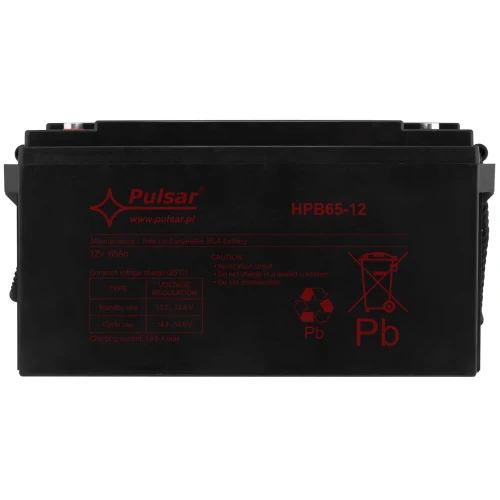 Puffer tápegységekhez való akkumulátor 65Ah/12V HPB65-12 PULSAR