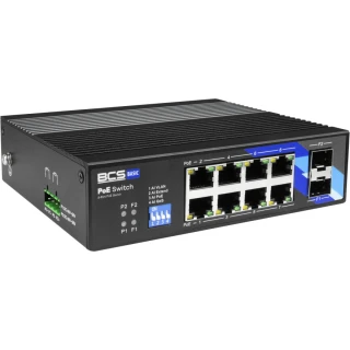 BCS-B-ISP08G-2SFP BCS PoE switch 8 portos DIN sín
