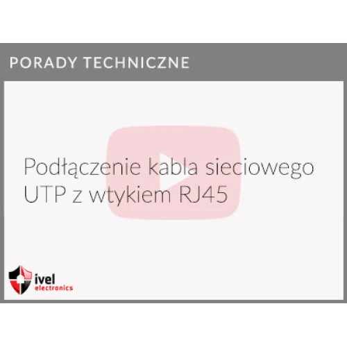 RJ45 dugó behelyezése egy hálózati kábelbe