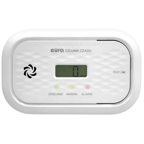 Czujnik czadu EURA CD-72A2v4300/B certyfikat CNBOP-PiB, DC 3V (2x LR6), LCD
