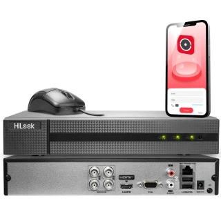 DVR-4CH-4MP Hibrid digitális rögzítő HiLook by Hikvision monitorozáshoz