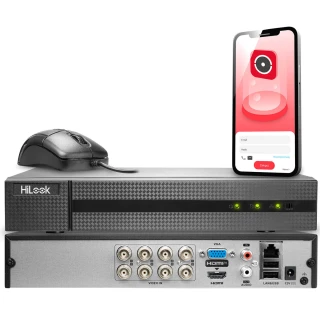 DVR-8CH-5MP Hibrid digitális rögzítő HiLook by Hikvision monitorozáshoz