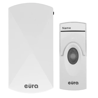 EURA WDP-05A3 vezeték nélküli csengő - fehér, kódolt, bővíthető, 230V/50 Hz tápellátás