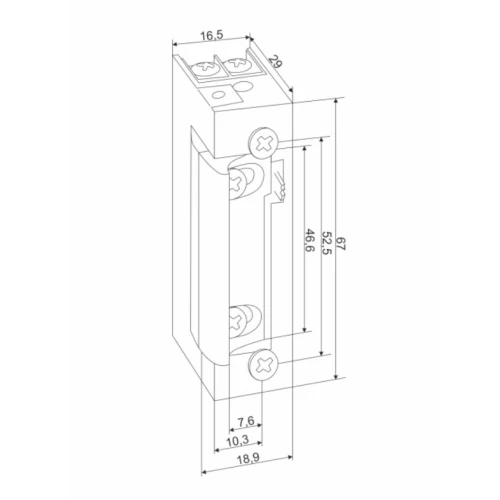 ŁUCZNIK 1443 12-24V AC/DC elektromos zár memóriával és kapcsolóval