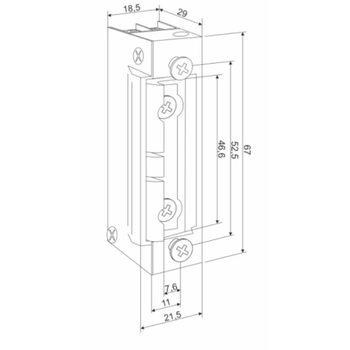 ŁUCZNIK 1433RFT 12-24V AC/DC elektromos zár memóriával