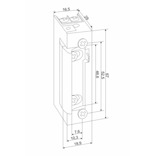 Elektromos zár ŁUCZNIK 1418 12-24V AC/DC