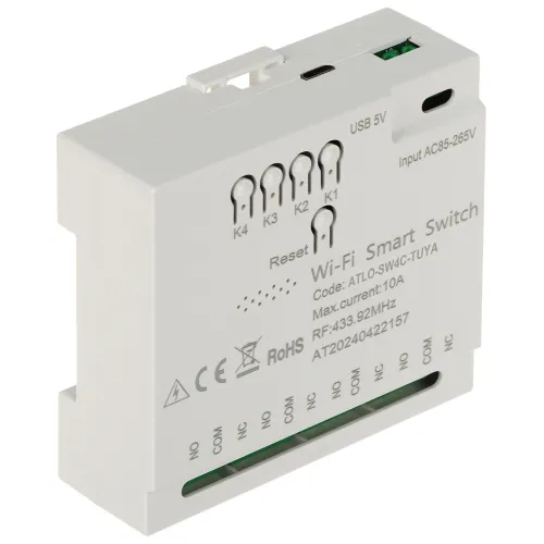 Inteligentny przełącznik ATLO-SW4C-TUYA Wi-Fi, Tuya Smart