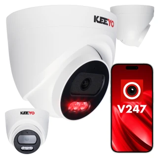 IP dómkamera 4Mpx IR 25m KEEYO LV-V-IP4M25DF-B Audio AI