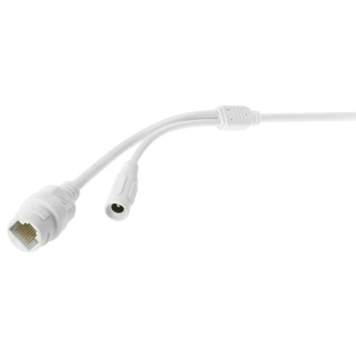 Kamera sieciowa IP KEEYO LV-IP5M3TFE-II 5Mpx w białej obudowie z widocznym obiektywem i logo producenta. Urządzenie przeznaczone do monitoringu zewnętrznego i wewnętrznego.