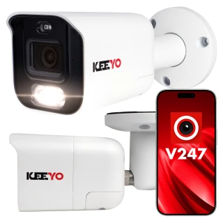 IP csőkamera KEEYO LV-V-IP5M25TF-ADC 5Mpx, aktív elrettentés, hibrid IR/LED megvilágítás