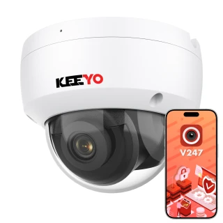 Kuppola IP vandalizmusálló kamera KEEYO LV-V-IP8M30DF-IK 8Mpx, IR 30m, IK10, intelligens funkciók