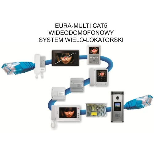 EURA PROFESSIONAL CAT5 VMA-27A5 V.2 szín CCD közelítő kártya funkcióval külső intercom kazetta