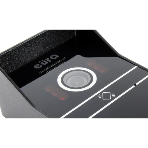 EURA VDA-63C5 kültéri videókaputelefon kazetta - háromcsaládos, fekete, 1080p kamera, RFID olvasó