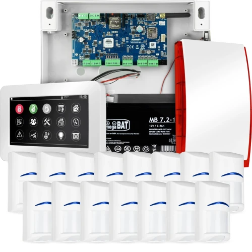 Ropam NeoGSM-IP riasztókészlet 15 x Bosch érzékelő Érintőkezelő TPR-4WS Wifi GSM