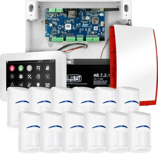 Komplett NEOLTE-IP riasztórendszer, 12x BOSCH érzékelő, TPR-4WS-P, GSM WiFi