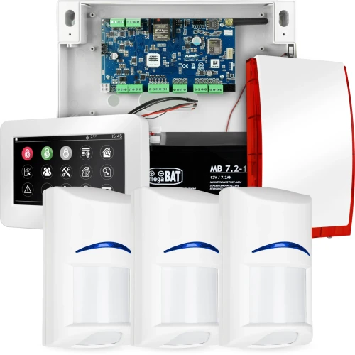 Teljes NEOLTE-IP riasztórendszer, 3x BOSCH érzékelő, TPR-4WS-P, GSM WiFi