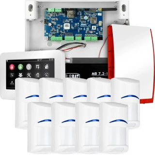 Teljes NEOLTE-IP riasztórendszer, 9x BOSCH érzékelő, TPR-4WS-P, GSM WiFi