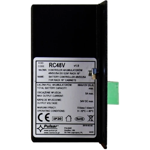RC48V 48VDC/5A akkumulátor vezérlő RACK 19″ szekrényekhez
