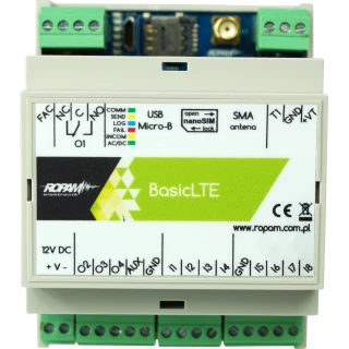 LTE 2G/4G kommunikációs modul, 12V/DC, BasicLTE-D4M Ropam