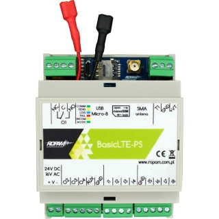 LTE 2G/4G kommunikációs modul, 17-20V/AC, 20-30V/DC BasicLTE-PS-D4M Ropam