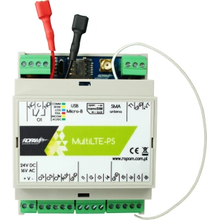 LTE/GPRS kommunikációs modul, 17-20V/AC, 20-30V/DC, MultiLTE-RF-PS-D4M Ropam