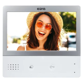 EURA PRO IP VIP-01A5 monitor - 7" képernyő, fehér, hangszórós, érintőképernyős
