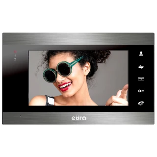 Eura VDA-01C5 fekete LCD 7'' AHD képmemória monitor