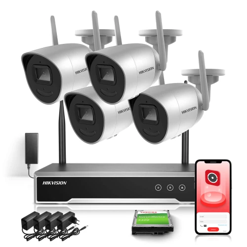 Hikvision 4 kamerás vezeték nélküli megfigyelő készlet WiFi 4Mpx 1TB NK44W0H-1T(WD) / WIFIKIT-B4-4CH