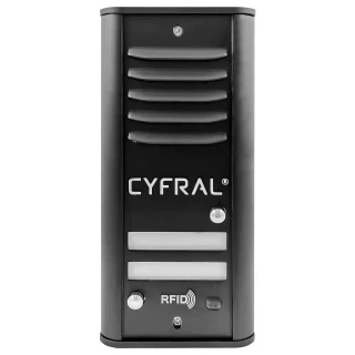CYFRAL 2-lakásos COSMO R2 fekete analóg panel