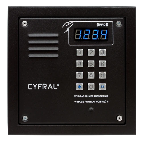 CYFRAL PC-2000R digitális panel fekete RFiD olvasóval