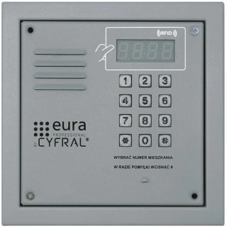 CYFRAL PC-2000R Digitális Panel Ezüst RFiD olvasóval