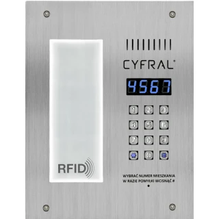 Cyfral PC-3000RL digitális panel közeledési RFID kulcstartó olvasóval