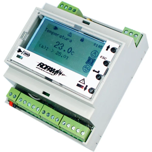 MultiGSM-LCD-HMI-D4M-2 panel DIN sínre szerelhető házban