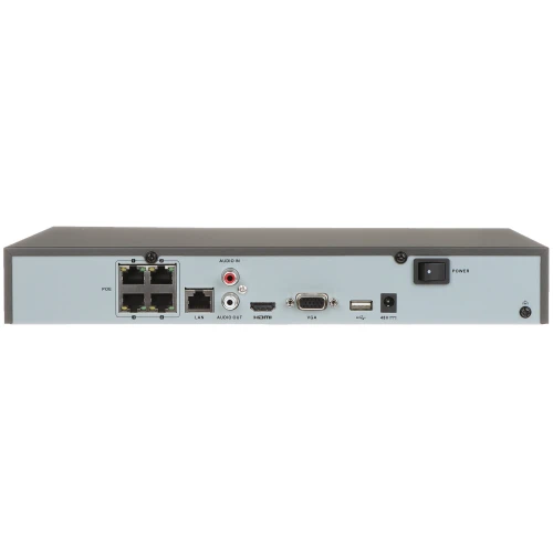 IP rögzítő DS-7604NI-K1/4P(C) 4 csatorna + 4-portos POE SWITCH Hikvision