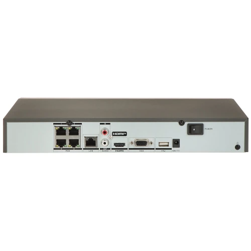 IP rögzítő DS-7604NXI-K1/4P 4 csatorna, 4 PoE ACUSENSE Hikvision