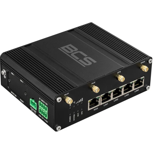 Professzionális LTE Router DUAL SIM PoE, WiFi és GPS 4G & 3G BCS-R4GDS-1W4L-P-W-G