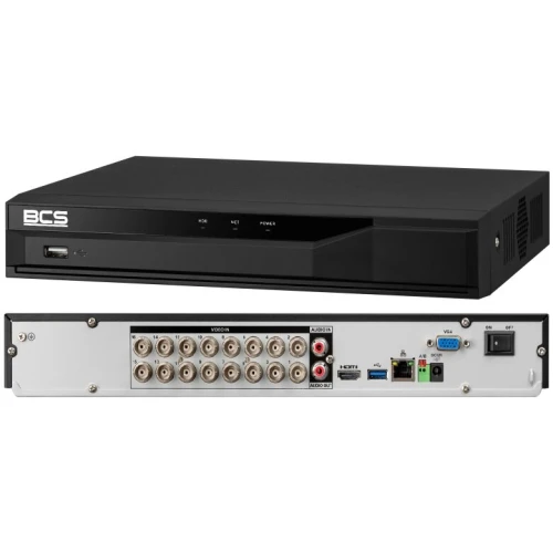 BCS-L-XVR1601-V egy lemezes 16 csatornás rögzítő, 5 rendszerű HDCVI/AHD/TVI/ANALOG/IP