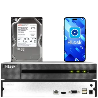 HiLook by Hikvision IP rögzítő NVR-8CH-5MP 2TB merevlemezzel