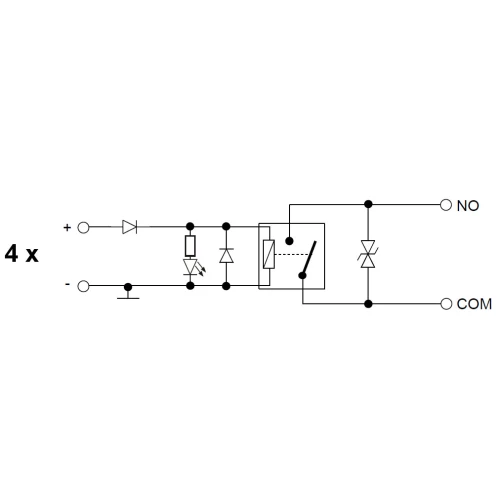 PK4-24-ZD kapcsoló relé modul