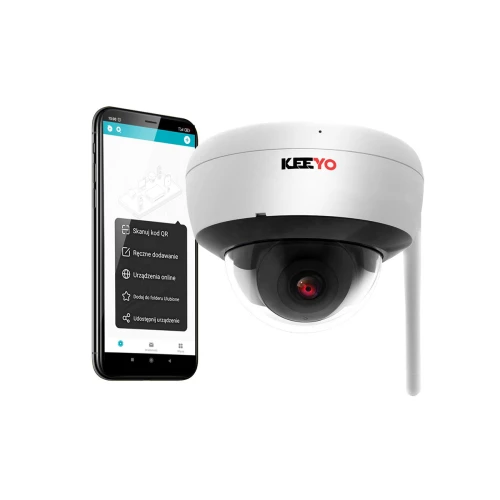 Keeyo 4 MPx IR 30m vezeték nélküli wifi IP hálózati kupola kamera