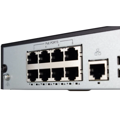 BCS-B-NVR0801-8P(2.0) 8 csatornás hálózati rögzítő, beépített POE switch-csel, akár 8MPx-ig
